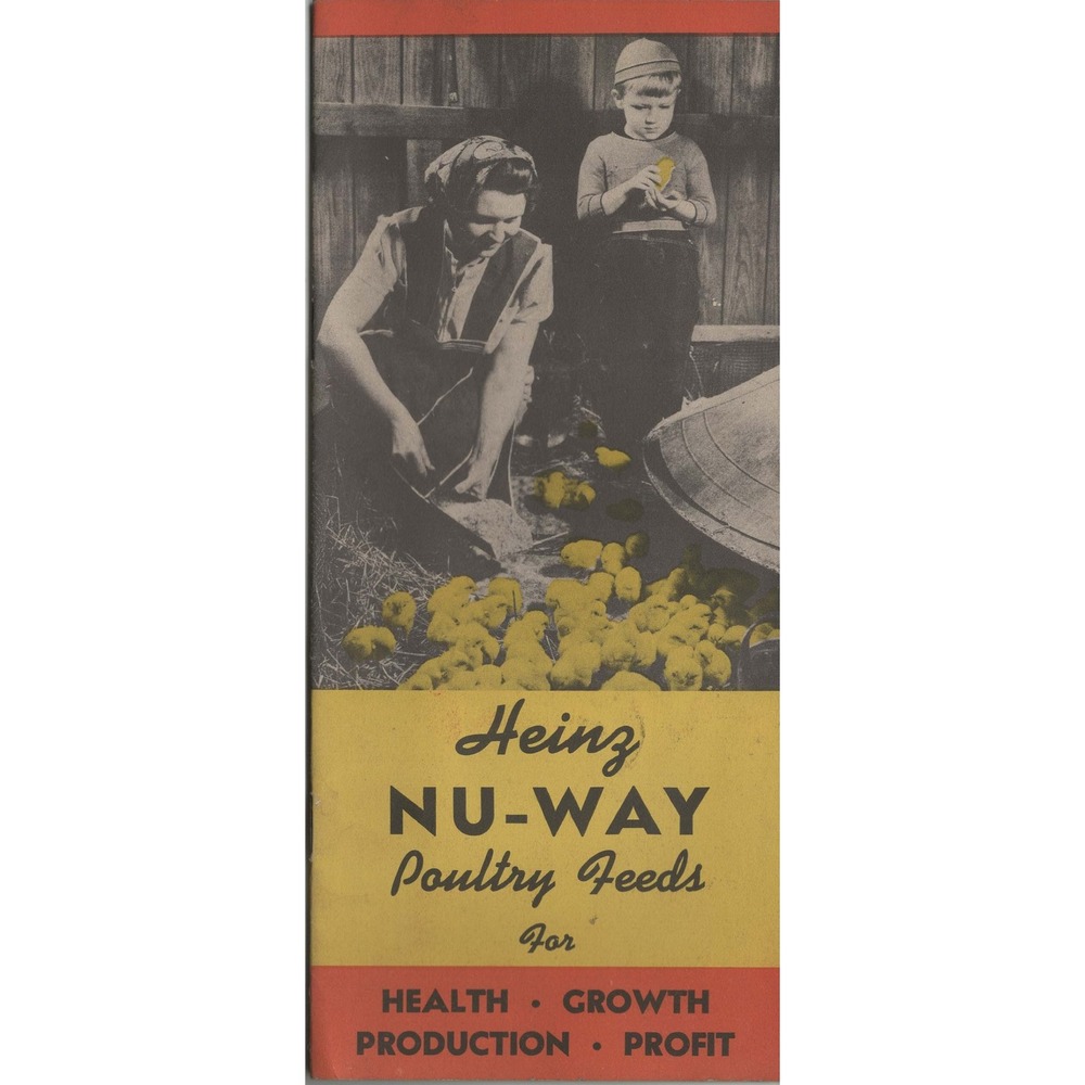 Vintage Heinz Nu-Way Poultry Feeds Advertising Booklet Dr Heinz Co Cincinnati OH - Picture 1 of 2